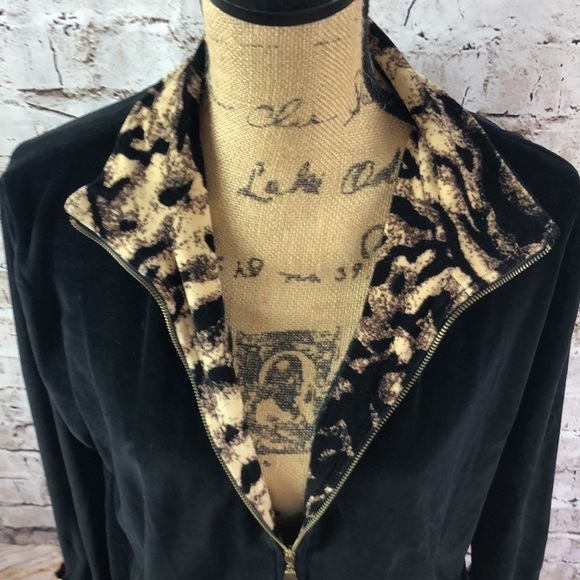 JASON MAXWELL Black Velour Fleece Women Size M - Picture 5 of 11